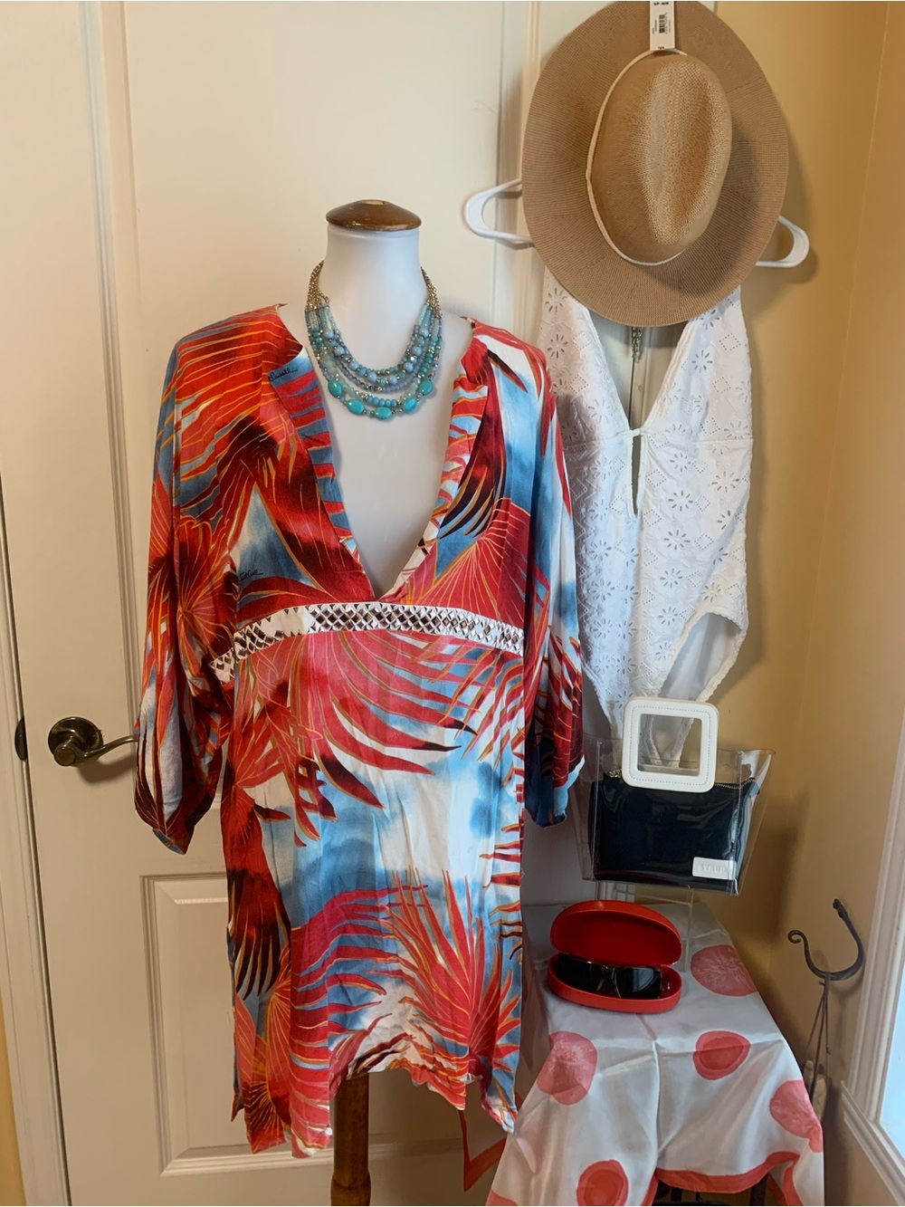Just Cavalli vibrant tropical print resort tunic